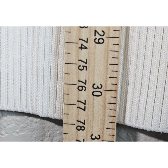 ALC Women Dress Ivory Size M Ribbed Bodycon Minimalist Chic Elegant Date Night - Picture 4 of 14